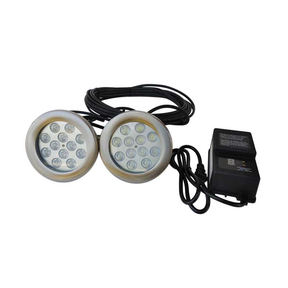 PondSelect: 12 Watt White Fountain Lights 2 Set