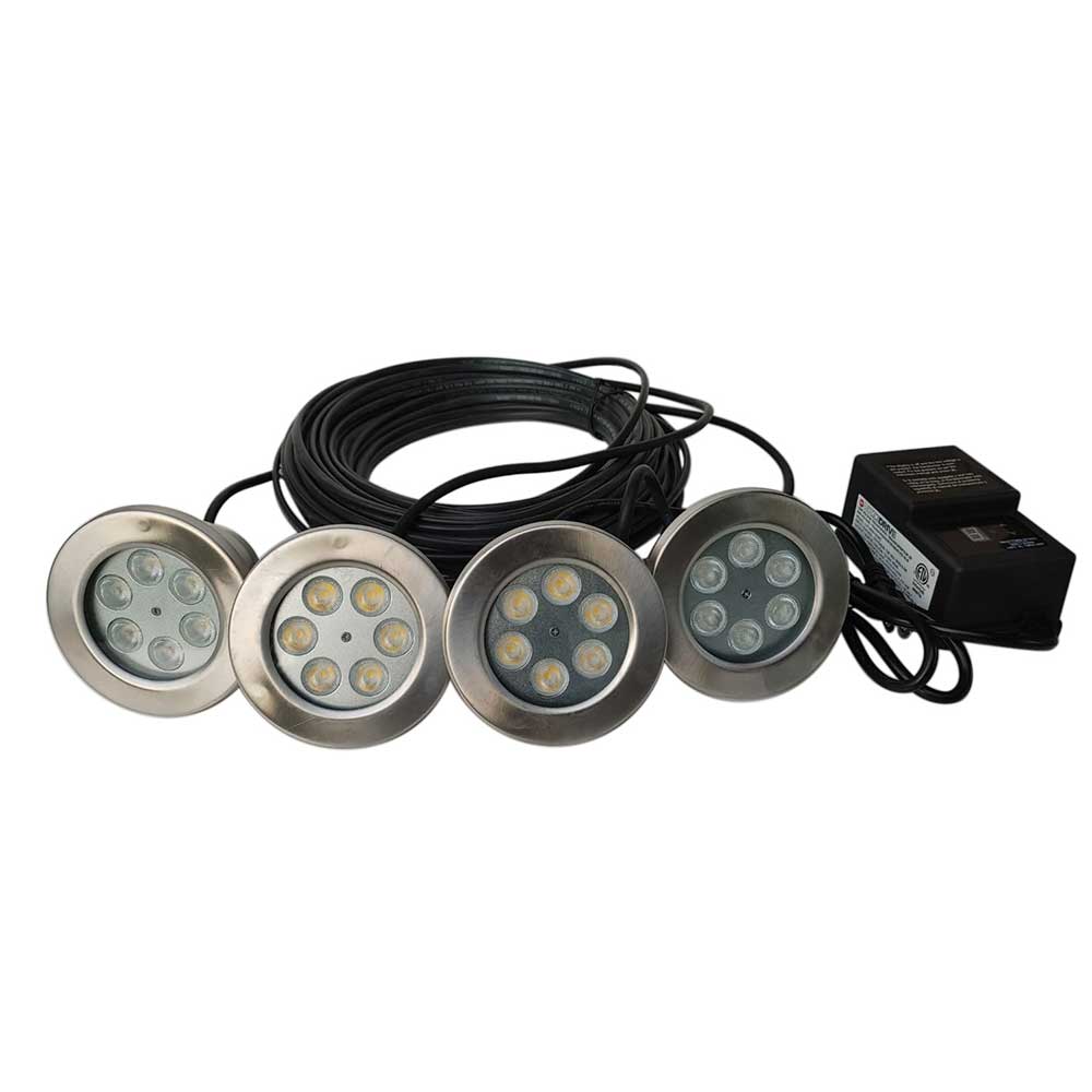 PondSelect: 6 Watt White Fountain Lights 4 Set