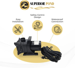 Superior Pond: Asynchronous Pond Pump - 33 Foot Cord
