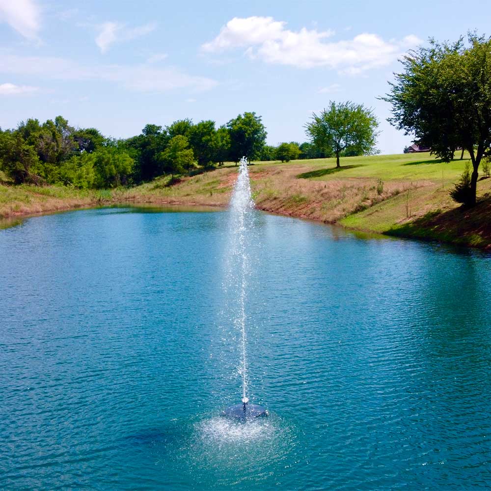 PondSelect: Classic Series 1 HP Pond Fountain, 5 Spray Patterns – 115V