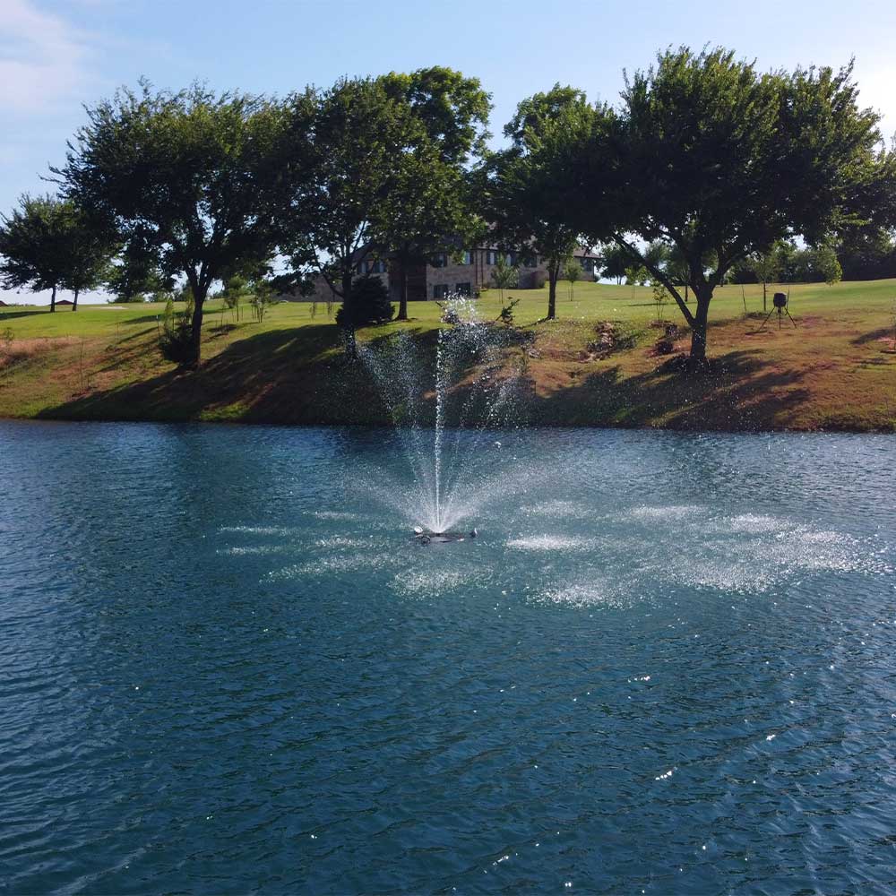 PondSelect: Classic Series 1 HP Pond Fountain, 5 Spray Patterns – 115V