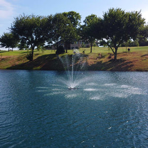 PondSelect: Classic Series 1 HP Pond Fountain, 5 Spray Patterns – 115V