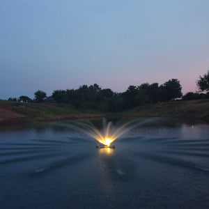 PondSelect: Classic Series 1 HP Pond Fountain, 5 Spray Patterns – 115V