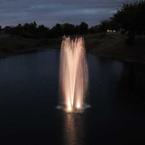 PondSelect: Eco Series 1/2 HP Pond Fountain, 4 Spray Patterns – 115V