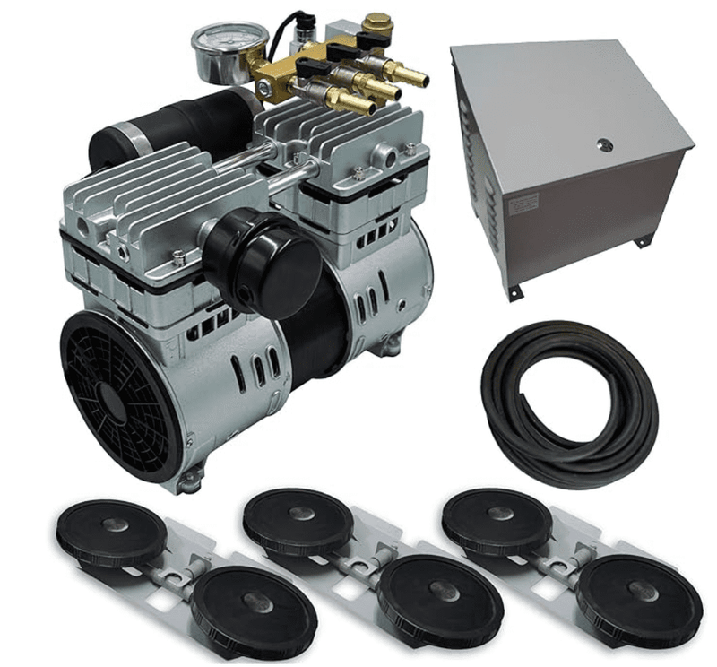 Load image into Gallery viewer, Anjon: Savio2 Aeration System 3 with Enclosures and 1HP Air Pump , Double Diffusers, 100' Weighted Tubing