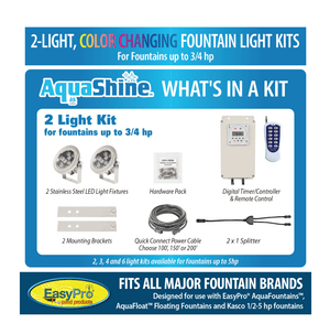 EasyPro: RGB2- Aqua Shine Two Light Color Changing LED Fountain kit