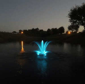 PondSelect: Classic Series 1/3 HP Pond Fountain, 5 Spray Patterns – 115V