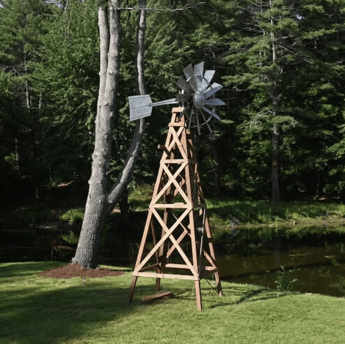 Outdoor Water Solutions: Wood Tower Windmill