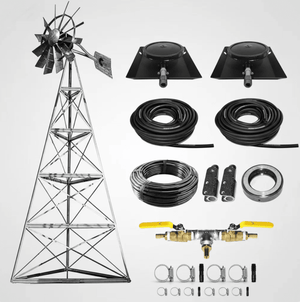 Outdoor Water Solutions: Steel Windmill Pond Aerator / 4 - Leg Tower