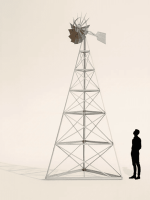 Outdoor Water Solutions: Steel Windmill Pond Aerator / 4 - Leg Tower