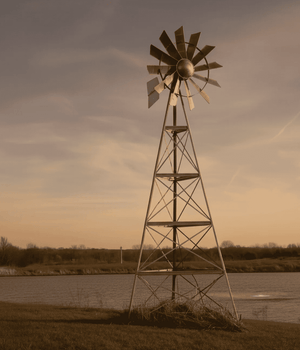 Outdoor Water Solutions: Steel Windmill Pond Aerator / 4 - Leg Tower