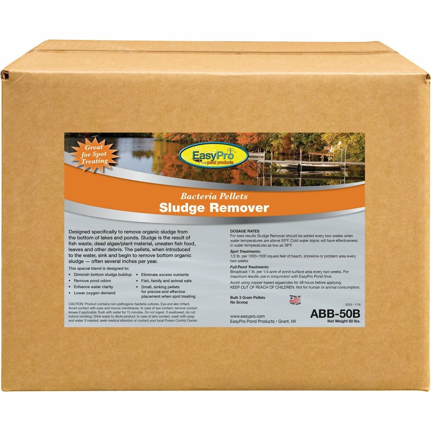 EasyPro: ABB-50B Sludge Remover Bacteria Pellets, 50 lb box