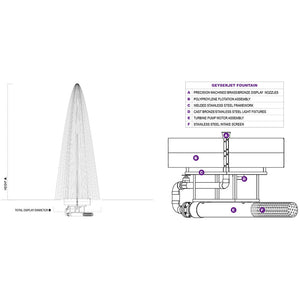 Vertex GeyserJet Commercial Fountain