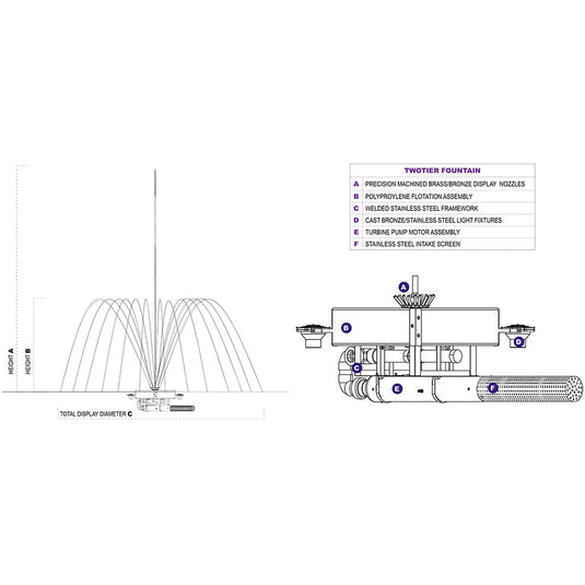 Vertex Vertical TwoTier Commercial Fountain