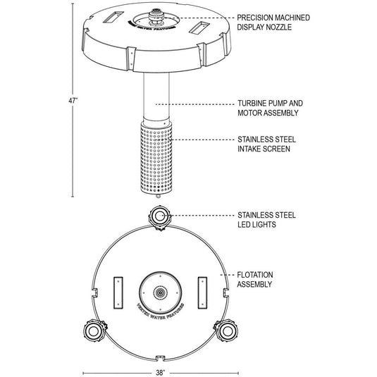 Vertex Vertical FunnelJet Floating Fountain