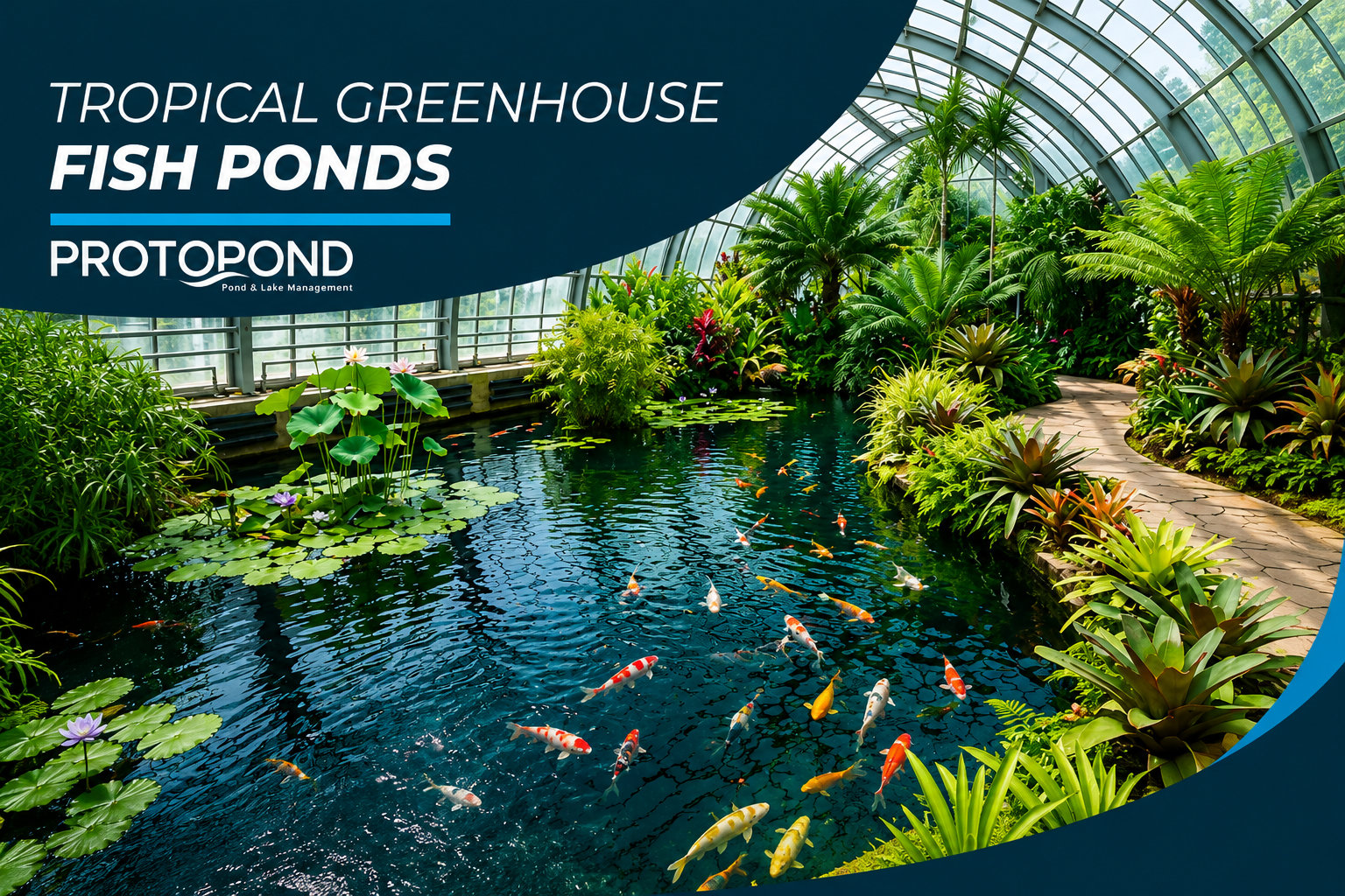 Tropical Greenhouse Fish Ponds