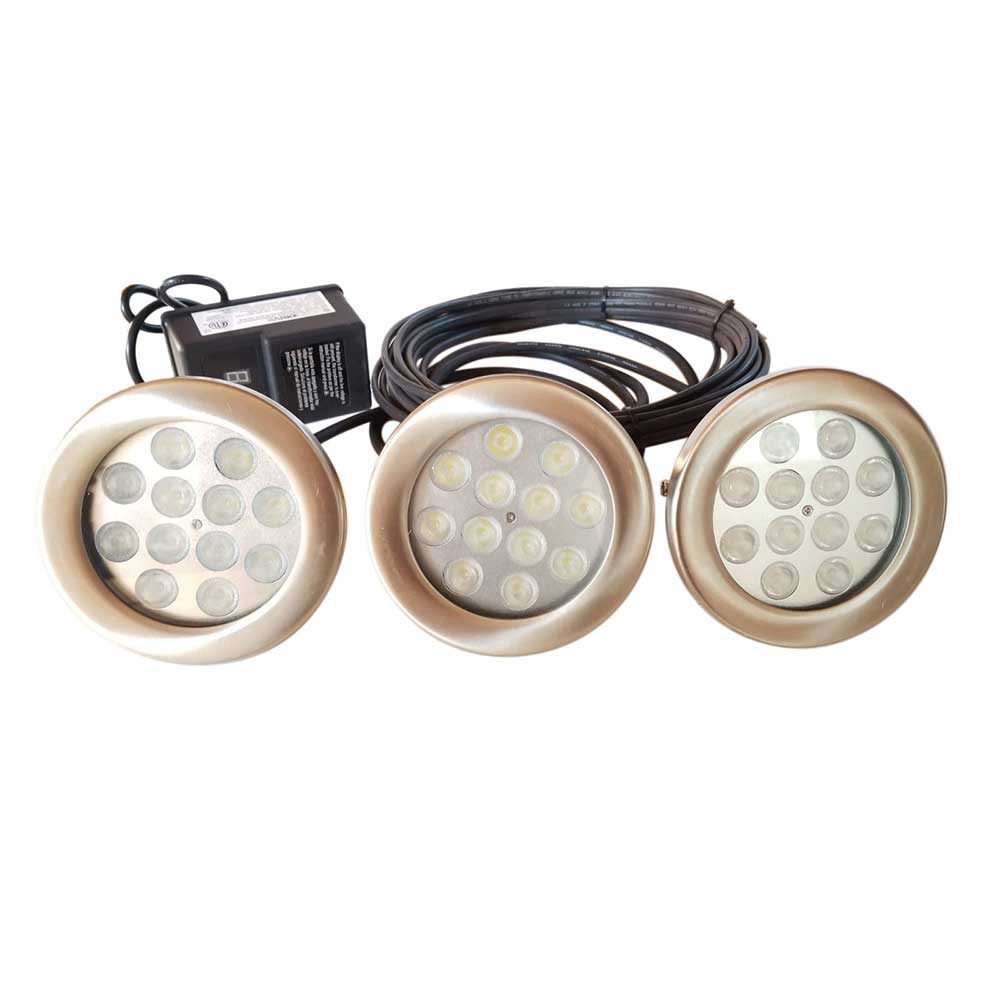 PondSelect: 12 Watt White Fountain Lights 3 Set