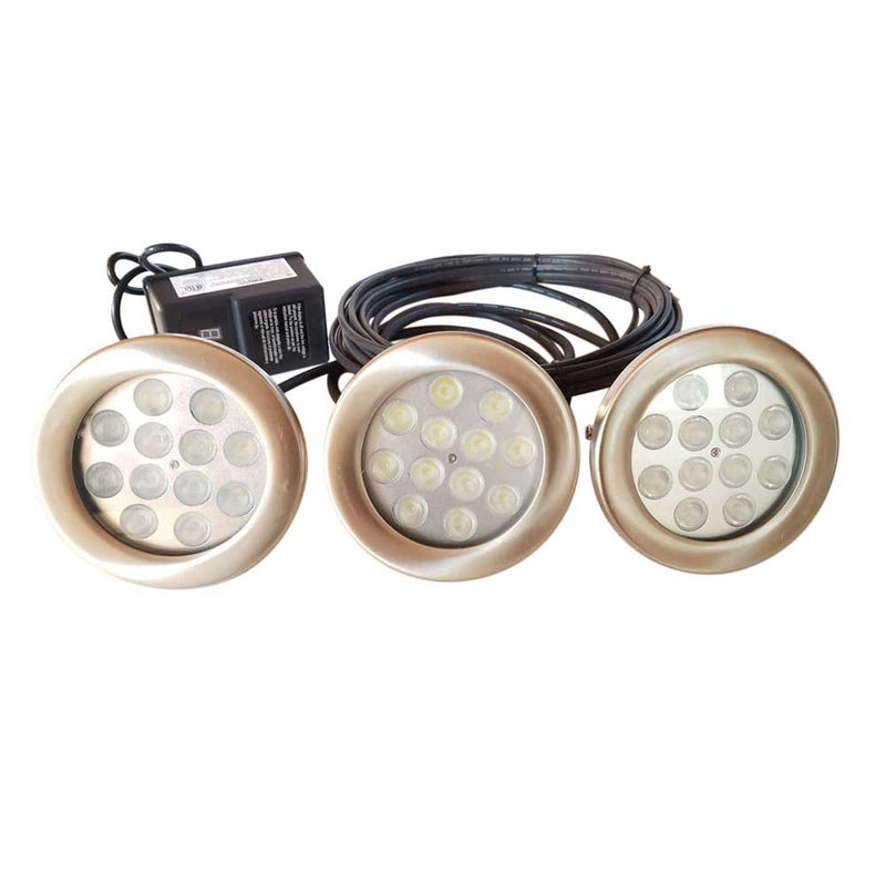 Load image into Gallery viewer, PondSelect: 12 Watt White Fountain Lights 3 Set
