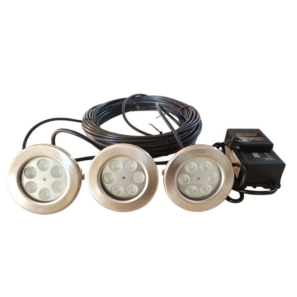 PondSelect: 6 Watt White Fountain Lights 3 Set