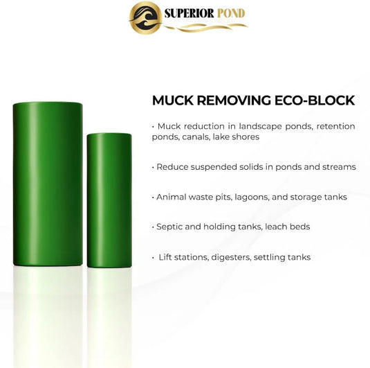 Superior Pond: Eco-Block - Lake & Pond Muck Block | 2LBS | 5LBS