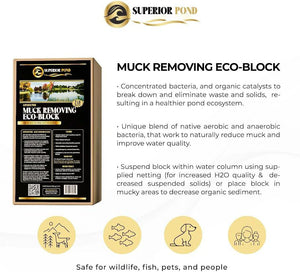 Superior Pond: Eco-Block - Lake & Pond Muck Block | 2LBS | 5LBS