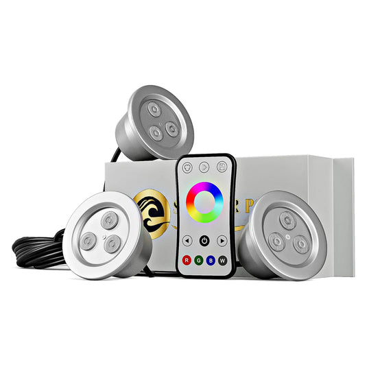 Superior Pond: Color Changing LED Fountain Lights | 3RGB9-100 | 9 Watt per Fixture RGB Fountain Light Kit | Color Changing LED Light Kit for Pond Fountain | 100ft Cord