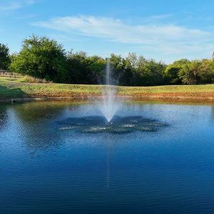 PondSelect: Classic Series 1.5 HP Pond Fountain, 5 Spray Patterns – 115V