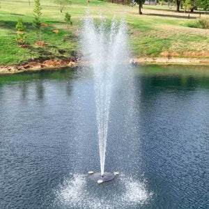 PondSelect: Eco Series 1/2 HP Pond Fountain, 4 Spray Patterns – 115V