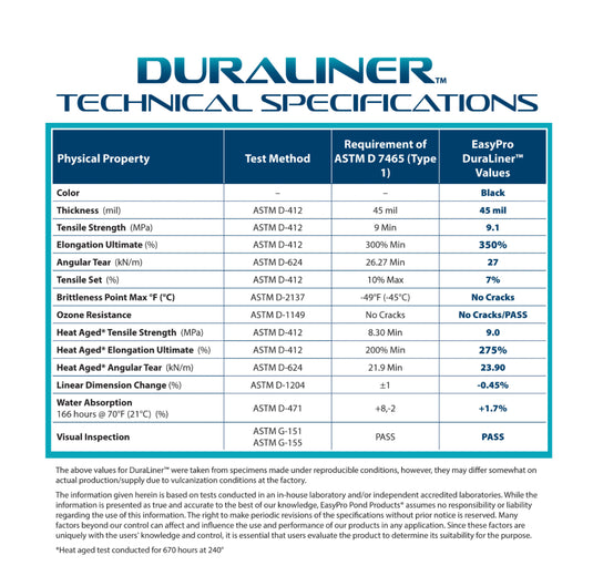 EasyPro: 45 mil DuraLiner Large Pond Liner