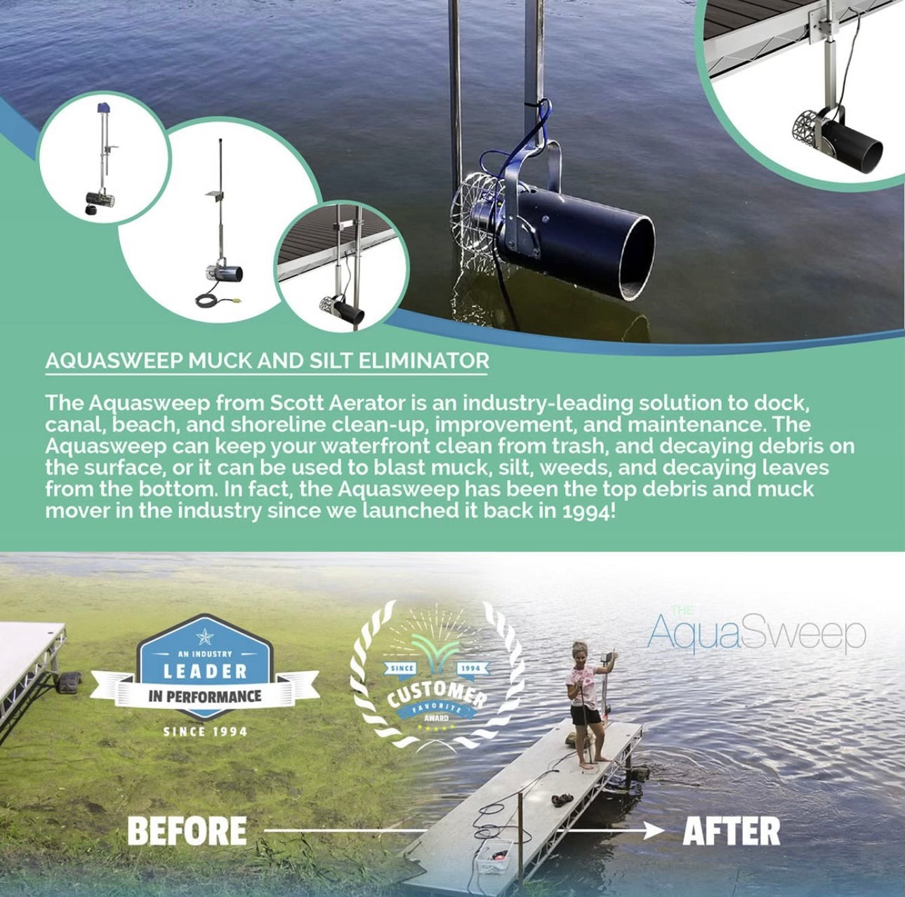 Scott Aerator: Adapter for Freestanding Aquasweep/De-icer Tripod
