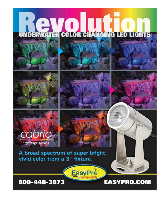 EasyPro: Cabrio Color Changing LED Submersible Light – Stainless Steel