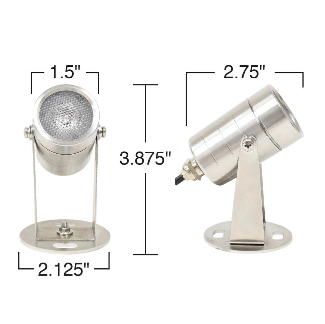 EasyPro: Cabrio Color Changing LED Submersible Light – Stainless Steel