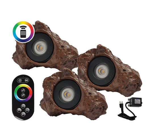 Anjon: 3 Pack Color Changing Rock Light Kit