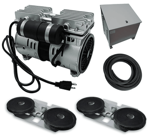 Anjon: Savio2 Aeration System 2 with Enclosures and 1HP Air Pump , Double Diffusers, 100' Weighted Tubing