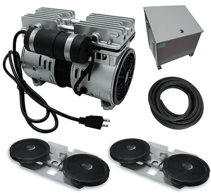 Anjon: Savio2 Aeration System 2 with Enclosures and 1HP Air Pump , Double Diffusers, 100' Weighted Tubing