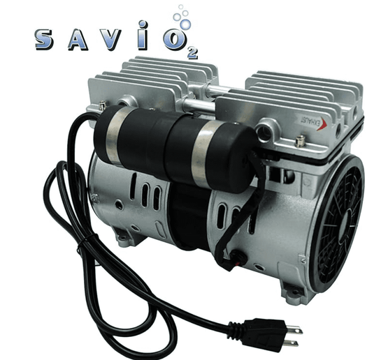 Anjon: Savio2 Aeration System 2 with Enclosures and 1HP Air Pump , Double Diffusers, 100' Weighted Tubing