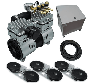 Anjon: Savio2 Aeration System 3 with Enclosures and 1HP Air Pump , Double Diffusers, 100' Weighted Tubing