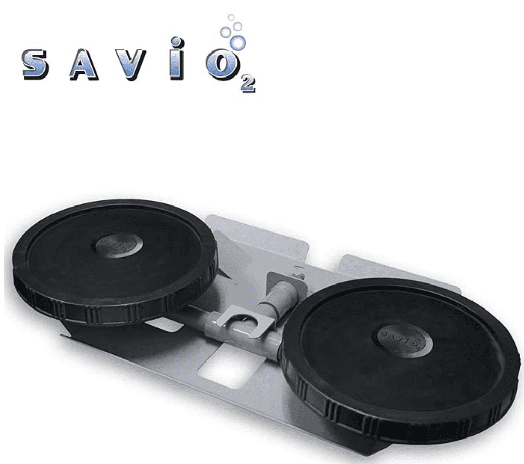 Anjon: Savio2 Aeration System 4 with Enclosures and 2 1HP Air Pump , Double Diffusers, 100' Weighted Tubing