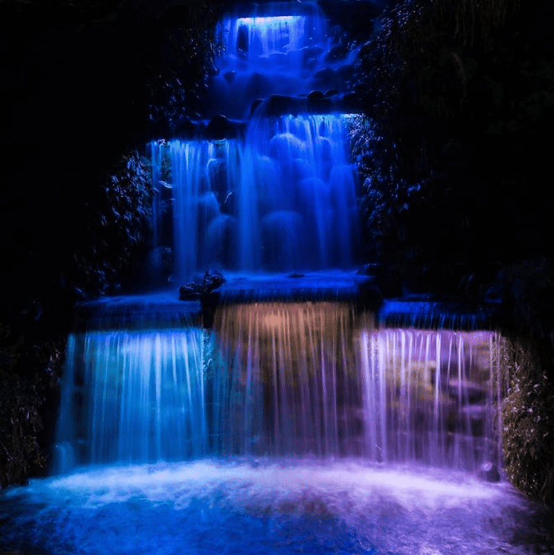 Load image into Gallery viewer, Anjon: Stainless Steel NiteFalls Color Changing Spillway with Remote
