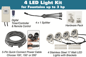 EasyPro: RGB4- Aqua Shine Four Light Color Changing LED Fountain kit