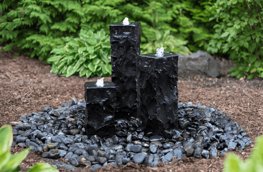EasyPro: Tranquil Décor Ebony Basalt Fountain Complete Kit- 12", 18", 24"