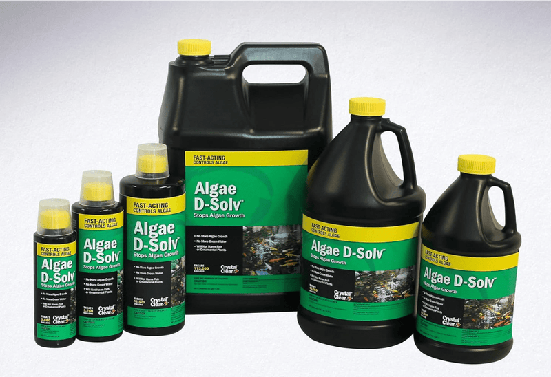 Load image into Gallery viewer, CrystalClear® Algae D-Solv Pond Algae Control, Fast-Acting EPA Registered Algaecide, Use in Fountains &amp; Outdoor Ponds Containing Koi &amp; Other Fish, Treats 5,760 Gallons
