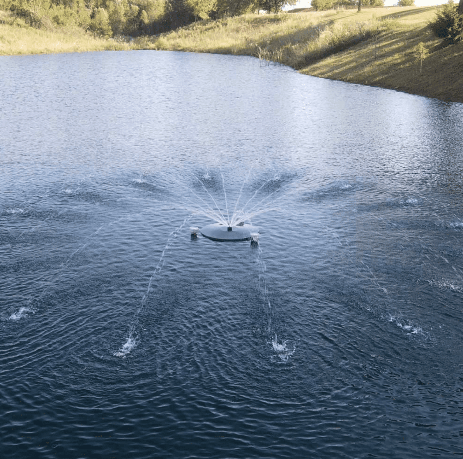 PondSelect: Classic Series 1/3 HP Pond Fountain, 5 Spray Patterns – 115V