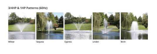 Kasco Marine: J Series Decorative Display Fountain 3/4 HP for Small Ponds