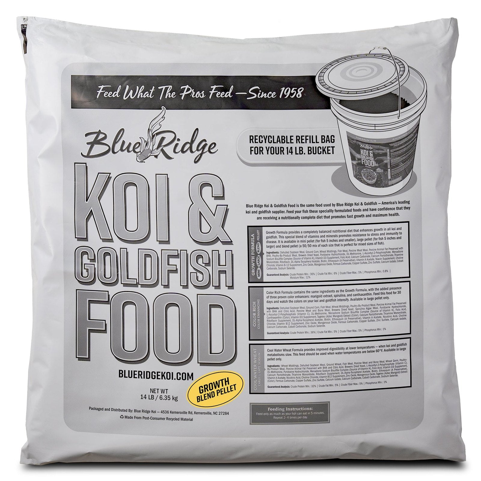 Blue Ridge Koi: Growth Blend Food