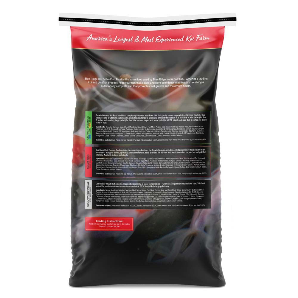 Blue Ridge Koi: Growth Blend Food 25 Pound Bag