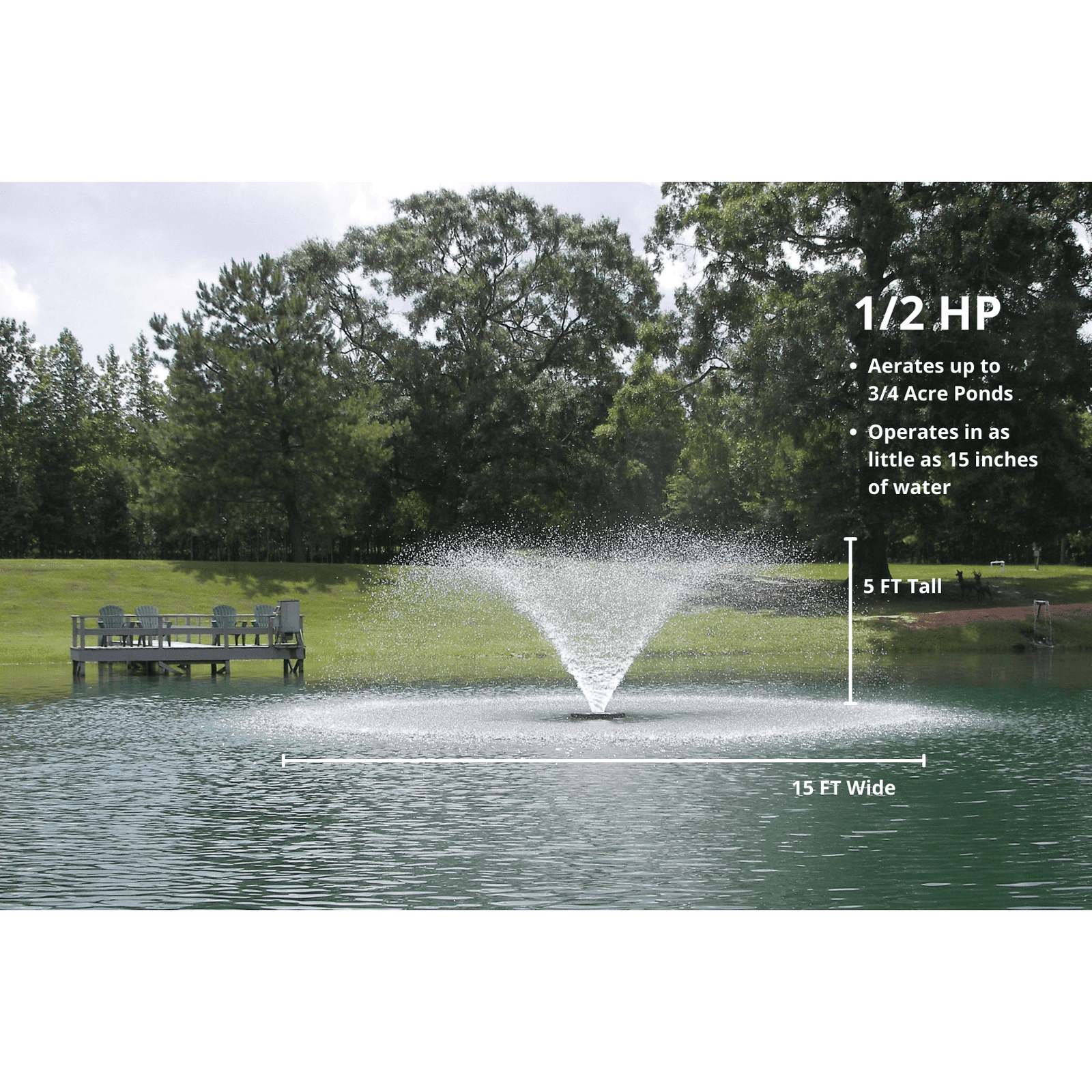 Kasco Marine: VFX Series Aerating Display Fountain for Small Ponds to Large Ponds