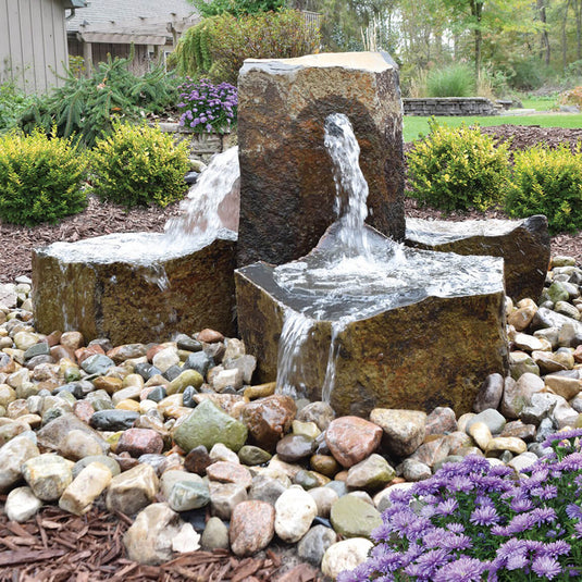 Trilogy Falls Basalt Fountain - Stones Only