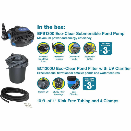 Eco-Clear Pond Filtration System for Ponds Up to 3900 Gallons