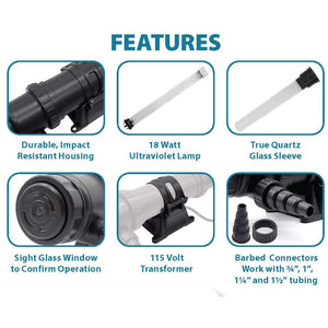 EasyPro: PC18W PRO-CLEAR™ UV Ultraviolet Clarifier